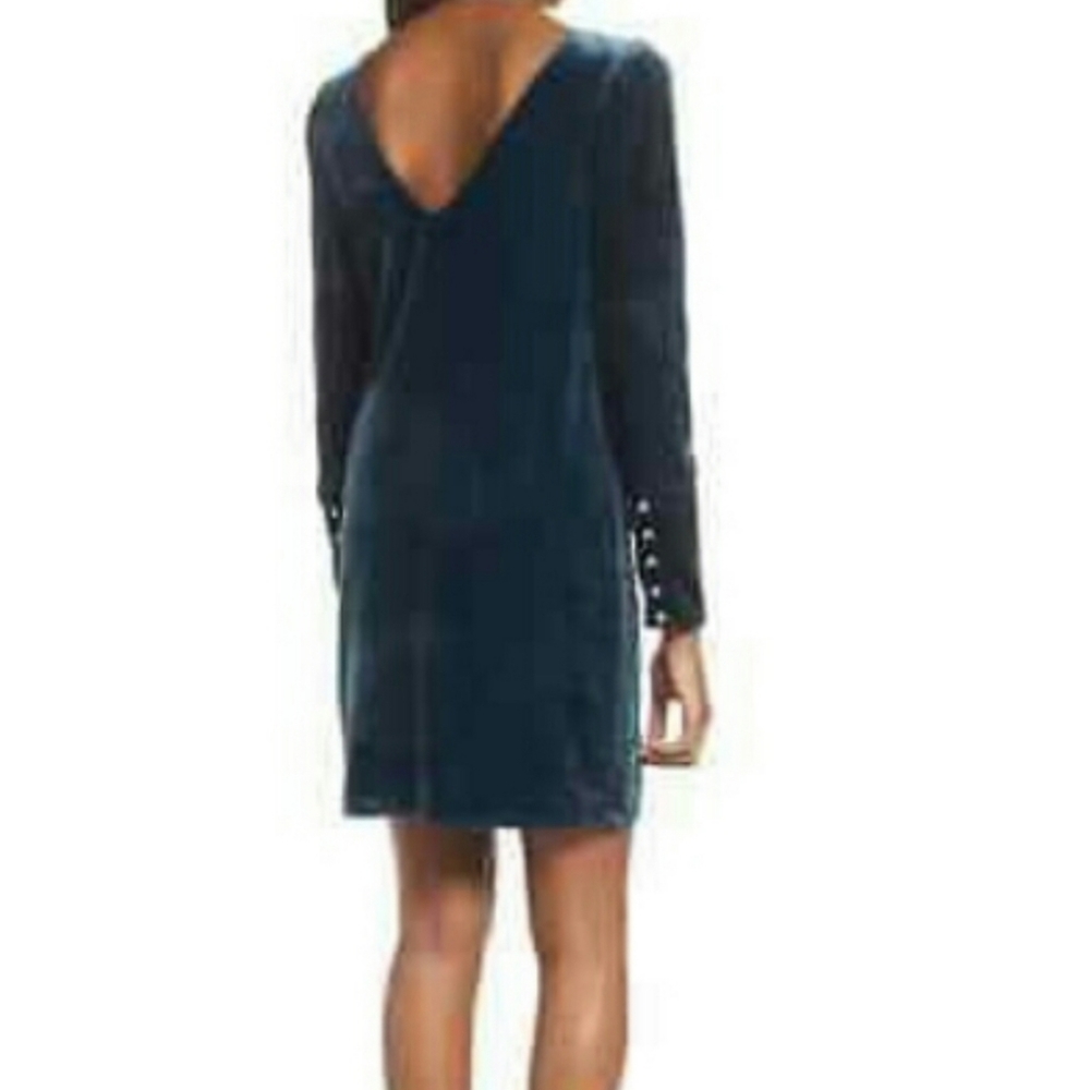 Charles Henry Velvet Pearl Sheath Dress XS